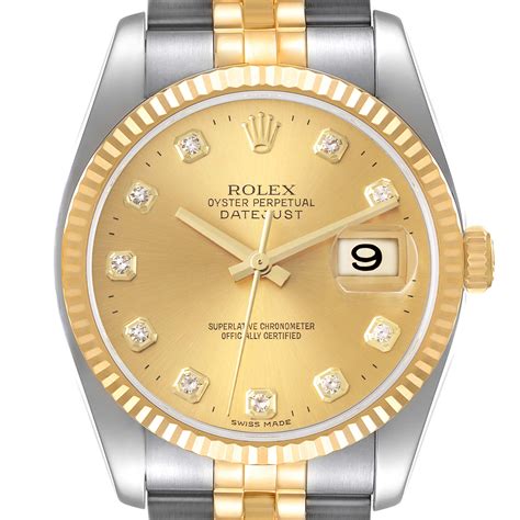 rolex datejust 36mm gold steel